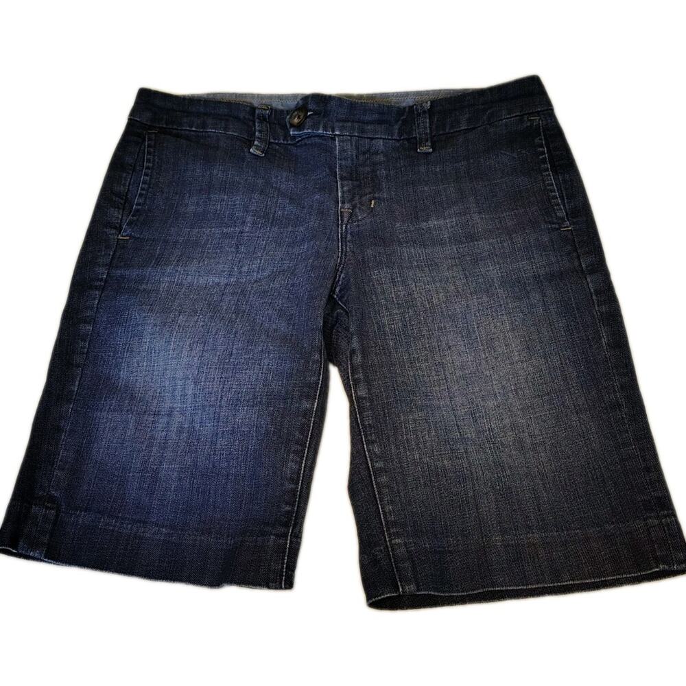 Vintage Gap 1969 Limited Edition Denim Bermuda Shorts | Dark Wash Size 6